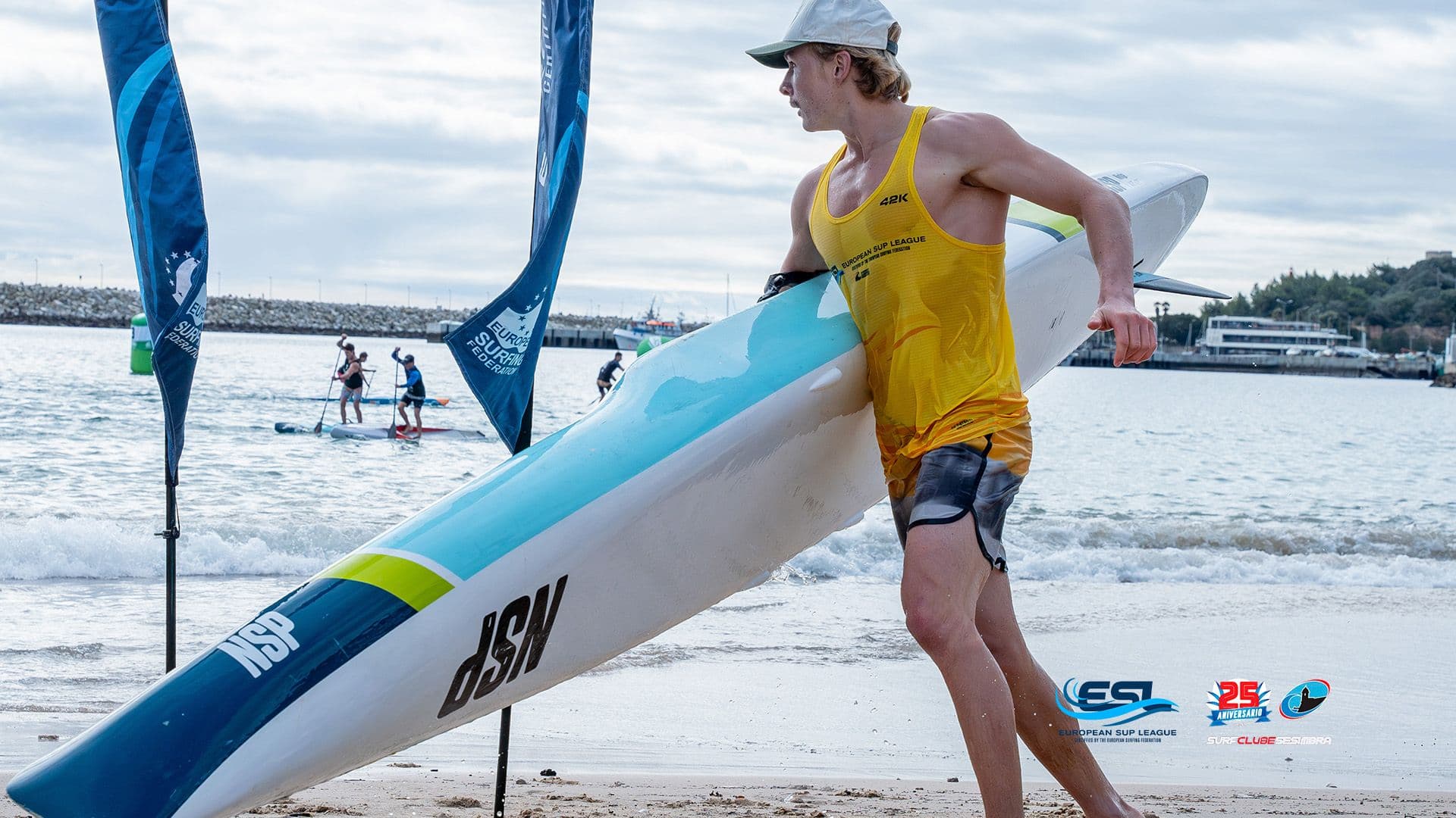 Christian var med hele vejen i technical race finalen. Foto: European SUP League